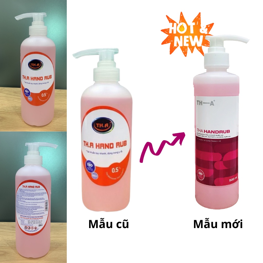 Nước rửa tay khô diệt khuẩn TH.A handrub 500ml vòi ấn (xuất hoá đơn) | BigBuy360 - bigbuy360.vn