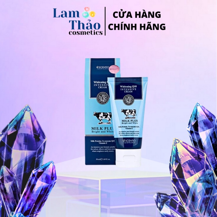 Kem Thâm Đầu Gối, Khuỷ Tay Scentio Milk Plus Whitening Q10 Intensive Cream
