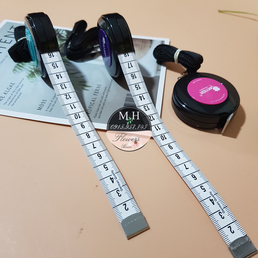 Thước dây may đo quần áo loại co rút tự động Maihoaflower