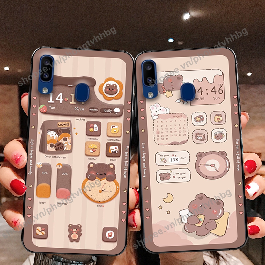 Ốp lưng Samsung M20 / M30 gấu,thỏ trắng , đồng hồ dễ thương cute cực đẹp