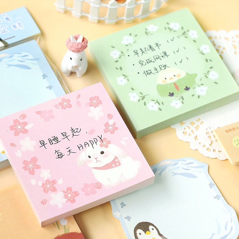 Giấy note ghi chú CARD LOVER 100 tờ hình động vật dễ thương