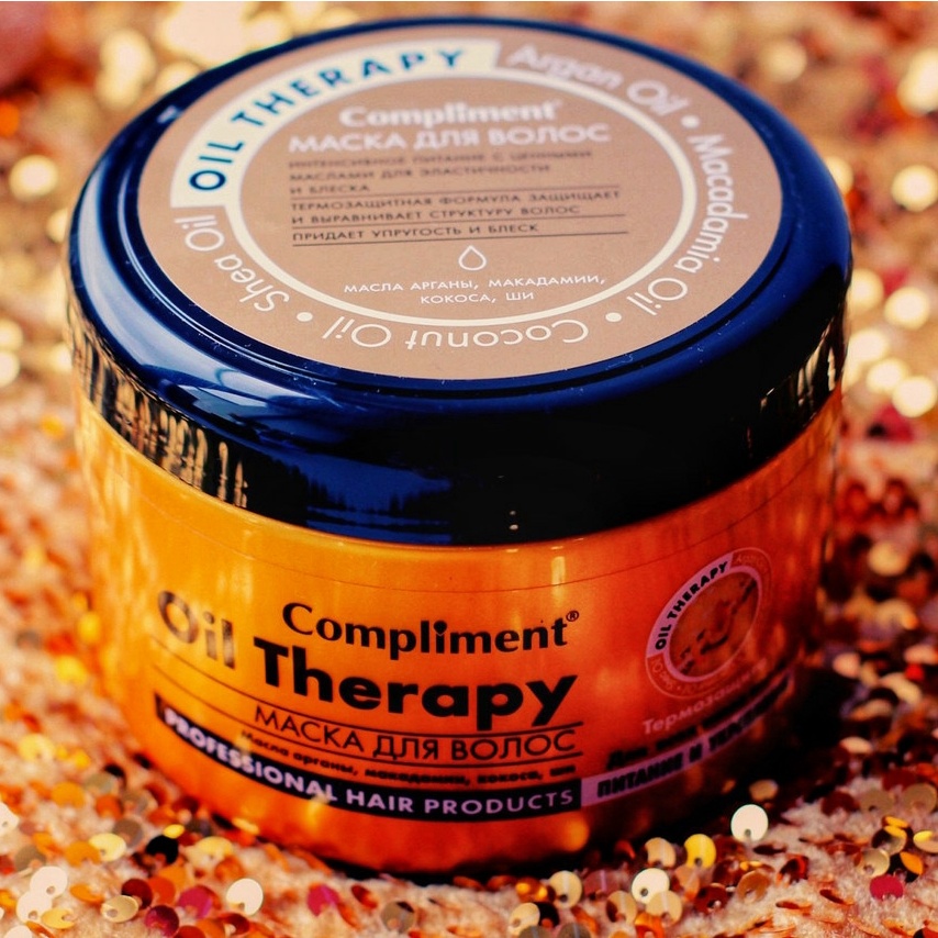 Ủ tóc Oil Therapy Compliment Argan Oil phù hợp với mọi loại tóc, giúp phục hồi tóc hư tổn, chẻ ngọn, giảm tóc gãy rụng