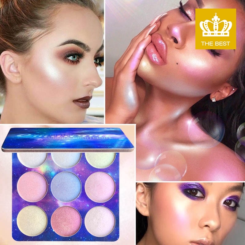 [Hàng mới về] Bảng phấn bắt sáng lấp lánh đa dụng xinh xắn cho phái nữ