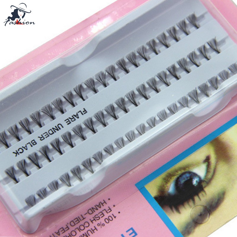 FF 60 Stand Individual False Fake Eyelashes Corner Flare Cluster Lashes Beauty Tools