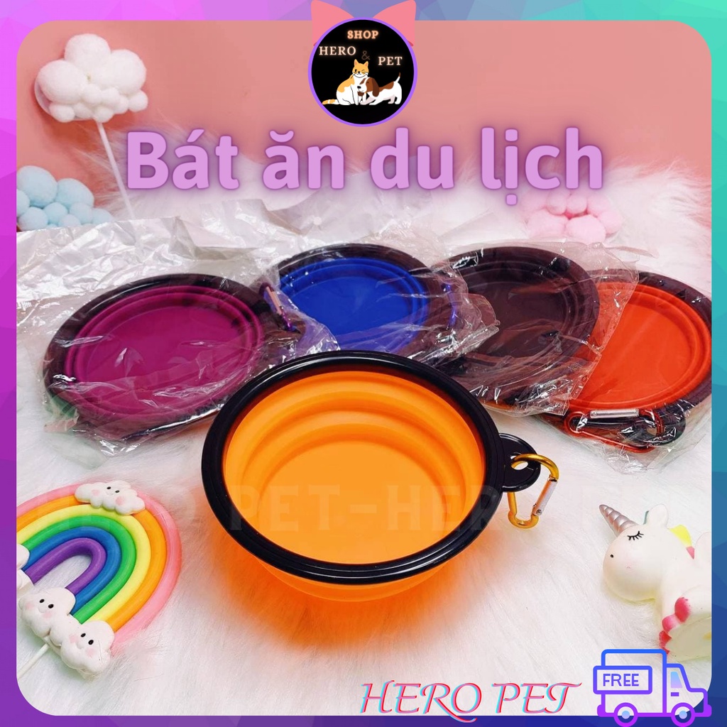 Bát ăn du lịch cho chó mèo thú cưng siêu bền, tiện dụng - HERO PET