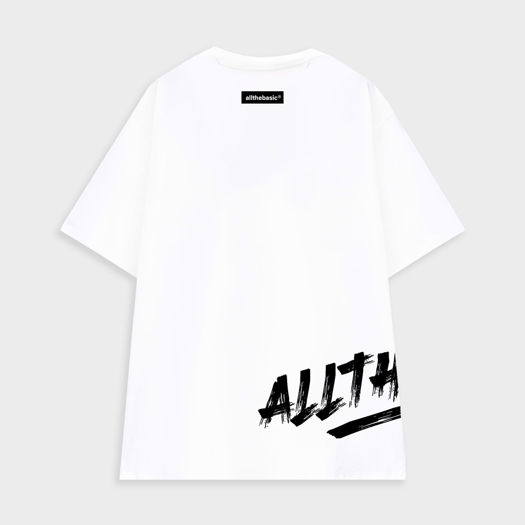Áo thun 100% cotton, form rộng local brand All The Basic - Brushing Tee - Trắng
