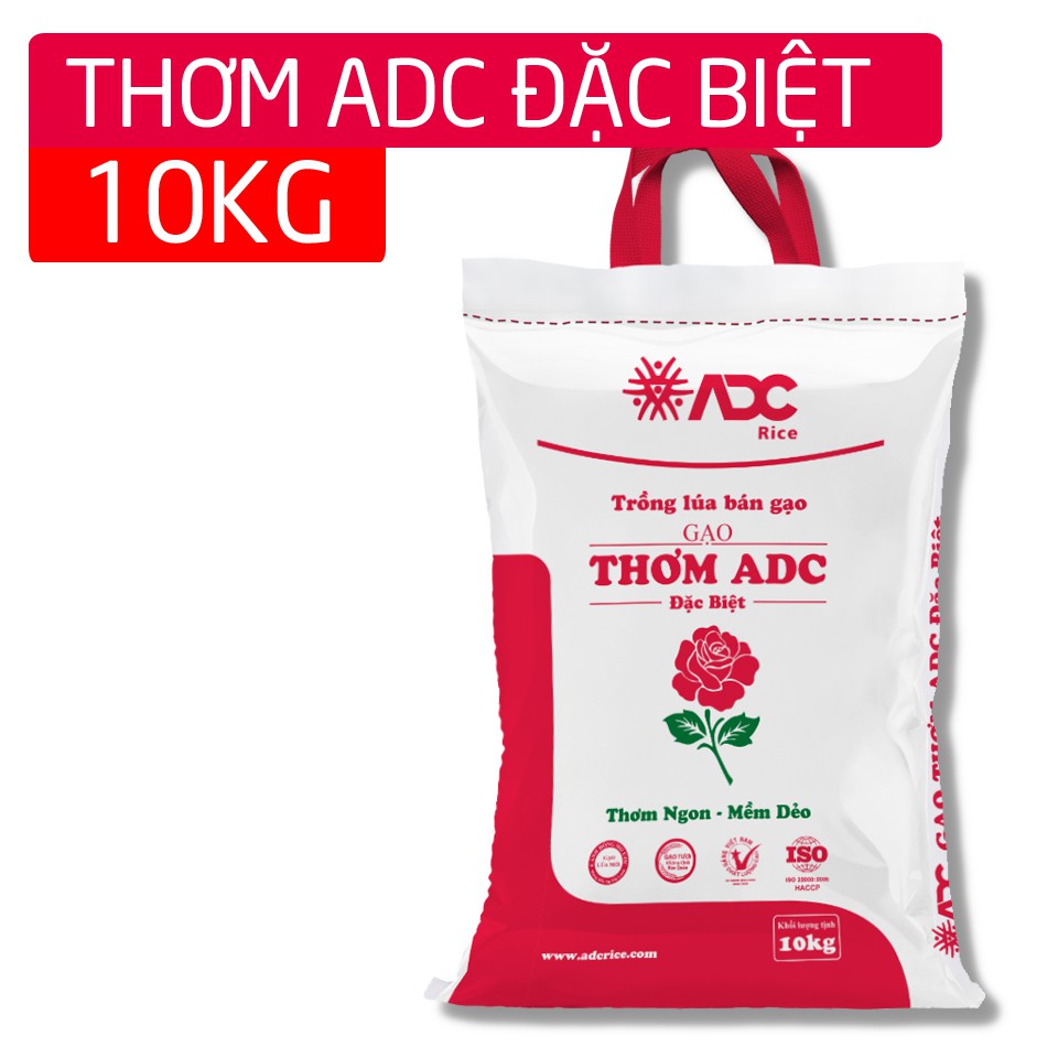 [Gạo Shopee] Thơm ADC Đặc biệt 10kg Dẻo ngọt mềm cơm