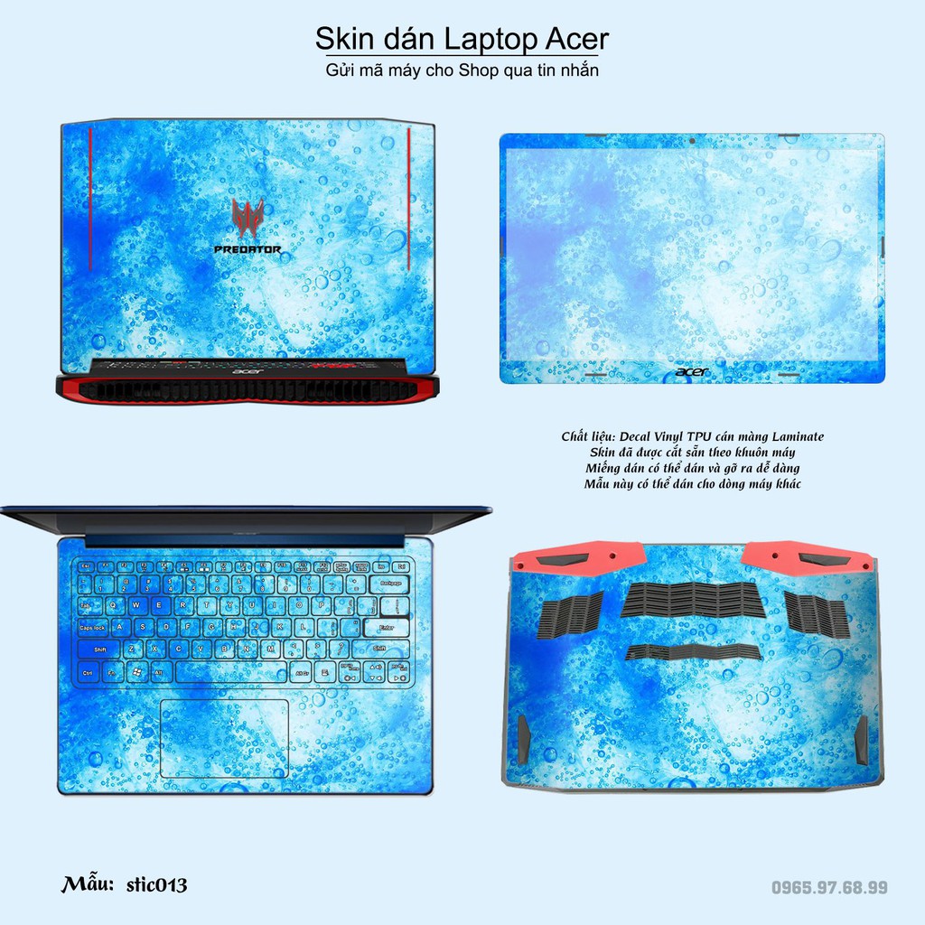 Skin dán Laptop Acer in hình Hoa văn sticker nhiều mẫu 3 (inbox mã máy cho Shop)