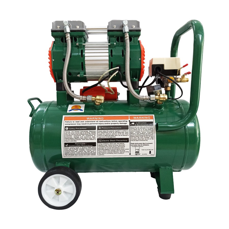 Máy nén khí gia tốc NAKAWA NK25.30, Máy chạy không dầu, Công suất 2.5HP, Bình 30L, Lên hơi siêu nhanh, Hàng chính hãng