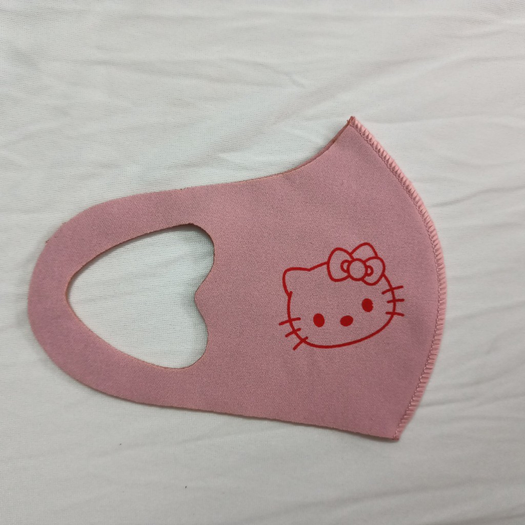 Set 10 khẩu trang vải poly su BÉ GÁI siêu đẹp(HÌNH IN HELLO KITTY)(4-8 tuổi) | BigBuy360 - bigbuy360.vn