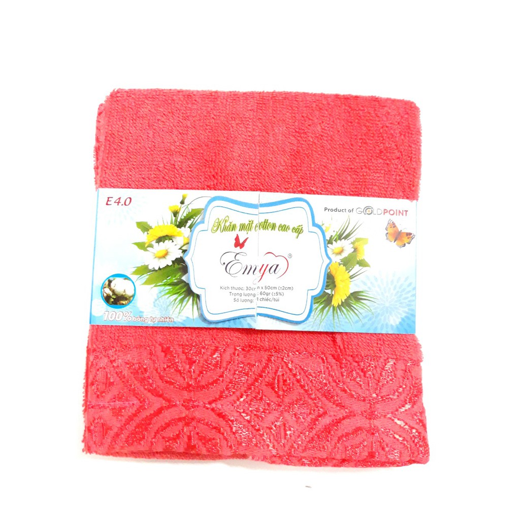 Khăn Mặt Emya 4.0 Cotton Cao Cấp Mã KE-3050 (giao màu ngẫu nhiên)