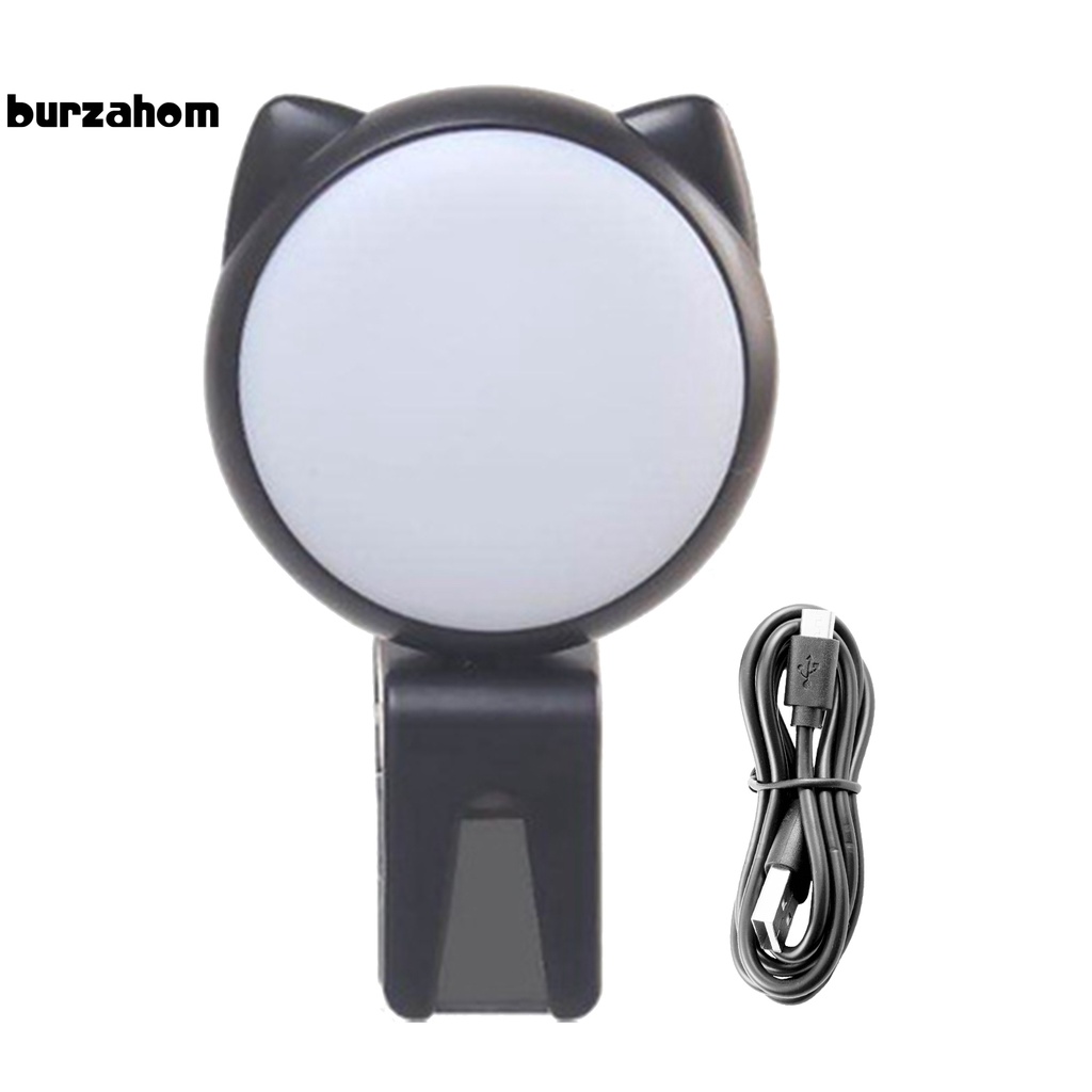 Đèn led chụp ảnh hình tai mèo gắn điện thoại di động tiện lợi