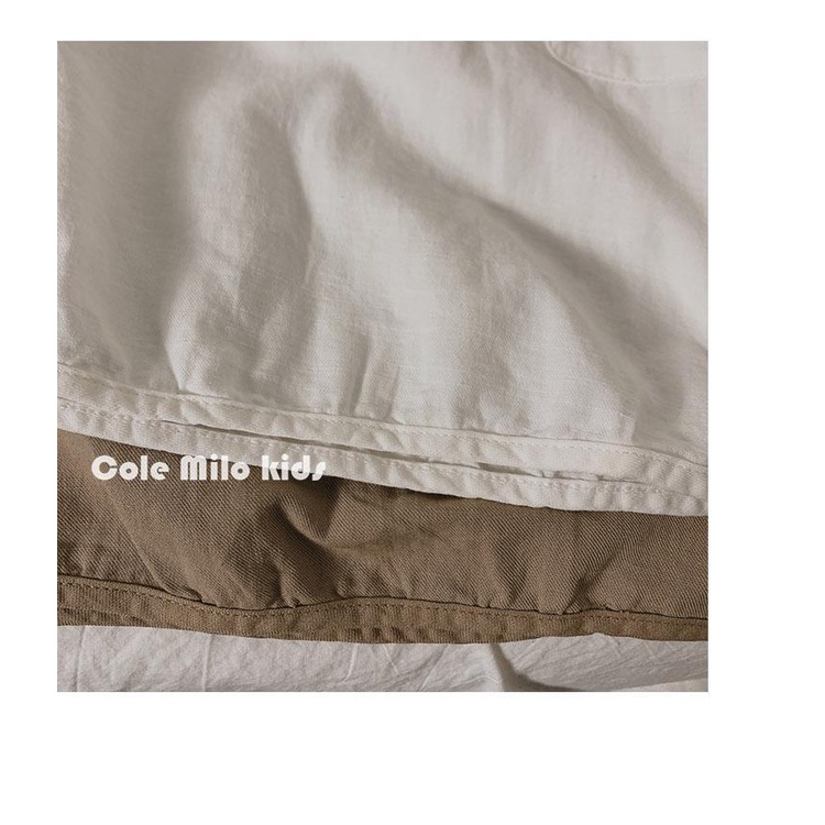 Áo Thun Cotton Lanh Mùa Hè Tay Cộc Dáng Rộng Phong Cách Hàn Quốc Nhật Bản Cho Bé Gái