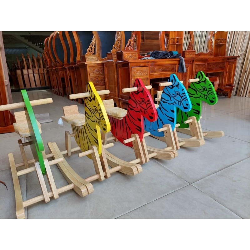 Ngựa bập bênh gỗ hàng IQ Toys chính hãng có video lắp ráp