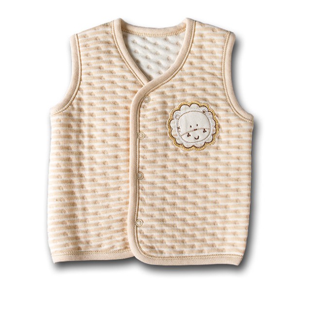 Áo gile trần bông cho bé 0-3 tuổi 100% cotton hữu cơ tự nhiên không chất tẩy nhuộm cực kỳ mềm mại và ấm áp