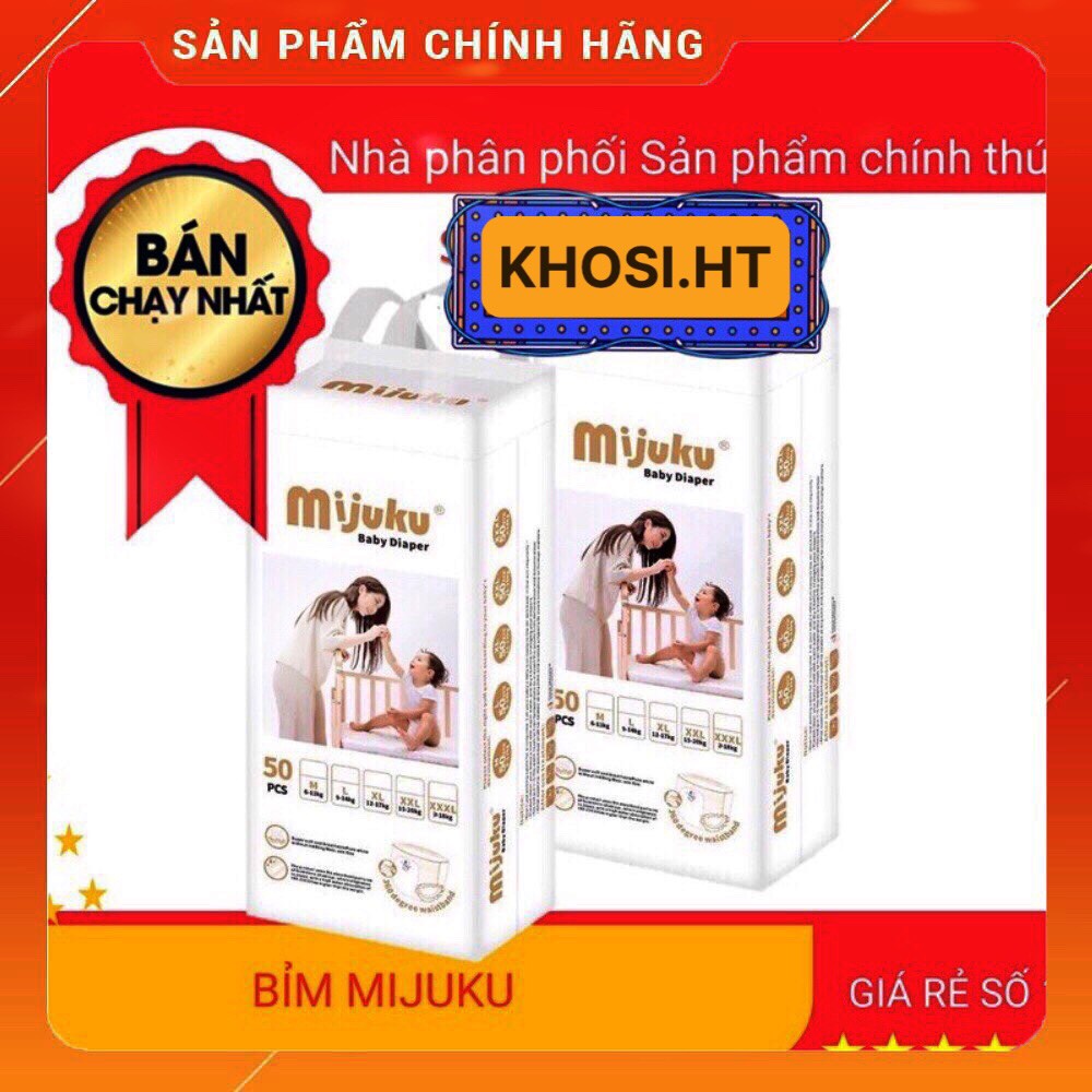 Bỉm Quần Mijuku Xuất Nhật M50/L50/XL50/XXL50 Bịch 50 Miếng [SIÊU THẤM HÚT]