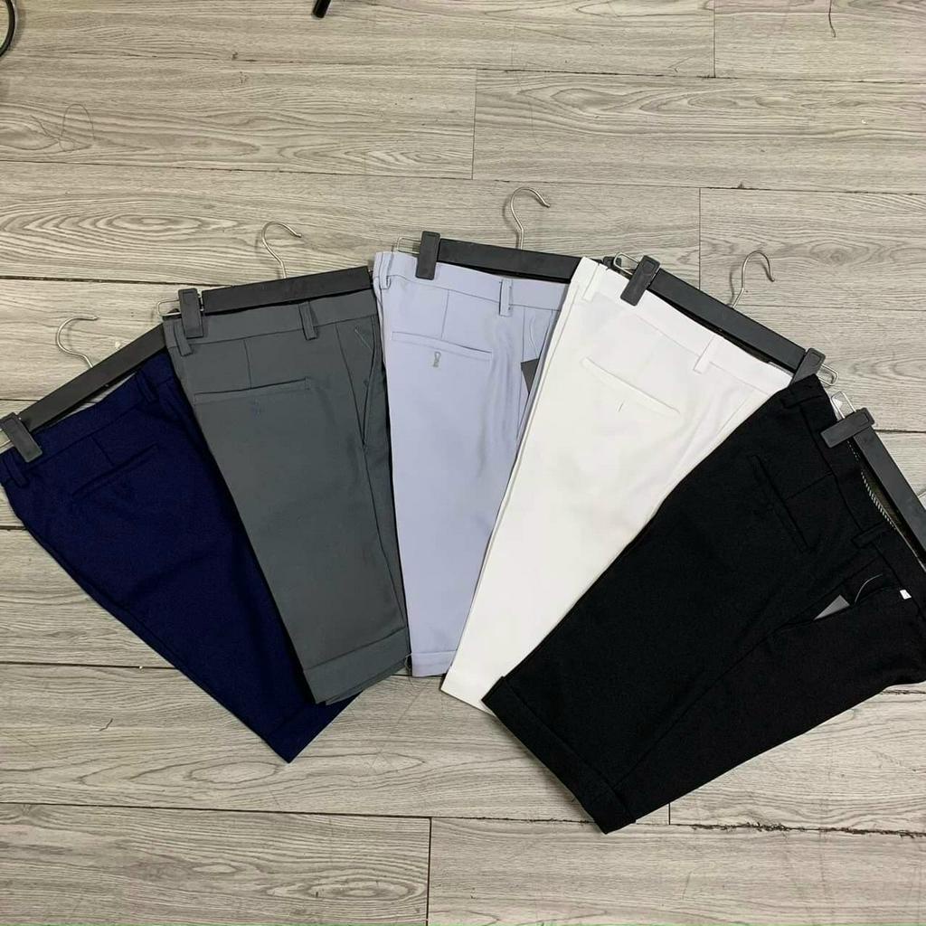 Quần short âu nam dáng hàn mùa hè basic vải cao cấp may kĩ