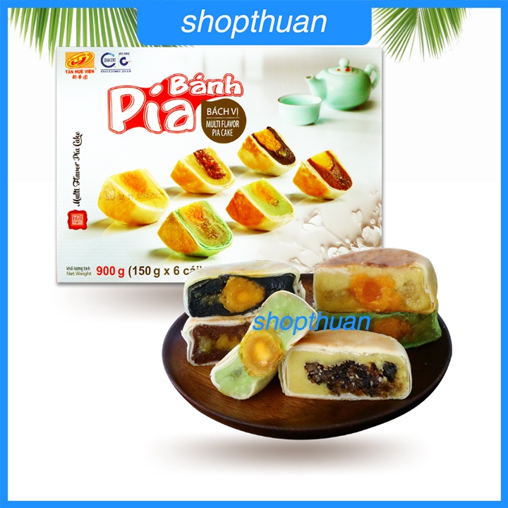Bánh pía Bách Vị Tân Huê Viên 900g  Có kèm túi xách