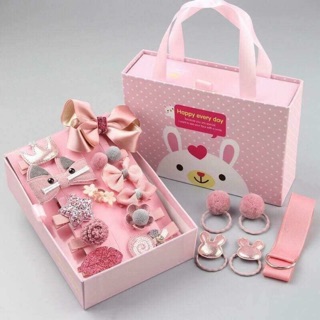Combo 21 set kẹp tóc cho bé Happy Every Day
