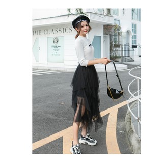 [SẴN] áo thun len tay lỡ cổ 3 phân