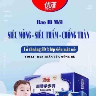 Bỉm youli nội địa trung quần/dán size s112,m96,l84,xl 76,xxl72