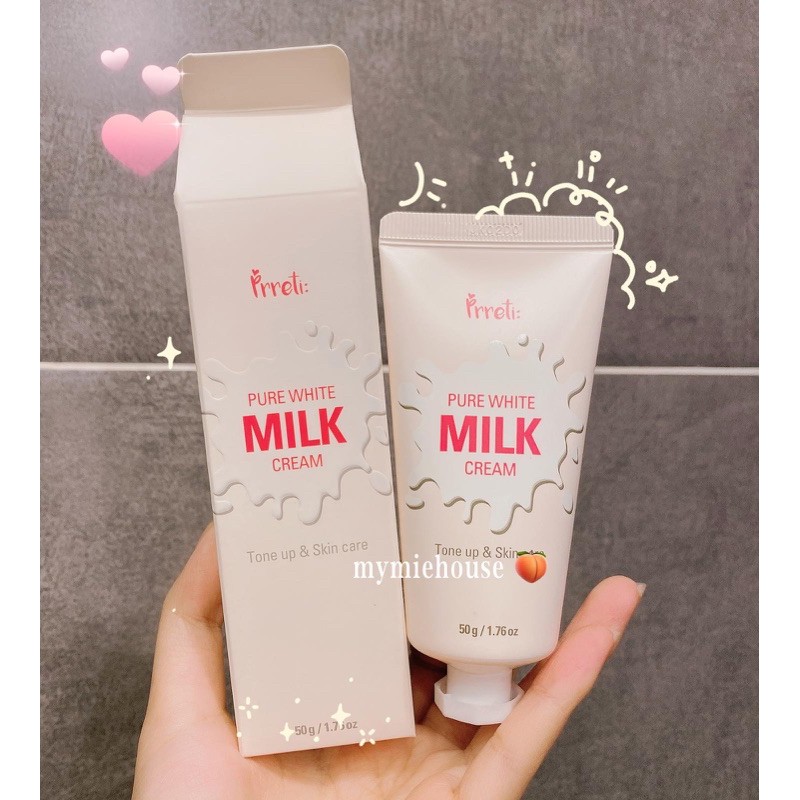 KEM DƯỠNG TRẮNG DA NÂNG TONE PURE WHITE MILK CREAM PRRETI ( DÀNH CHO FACE )