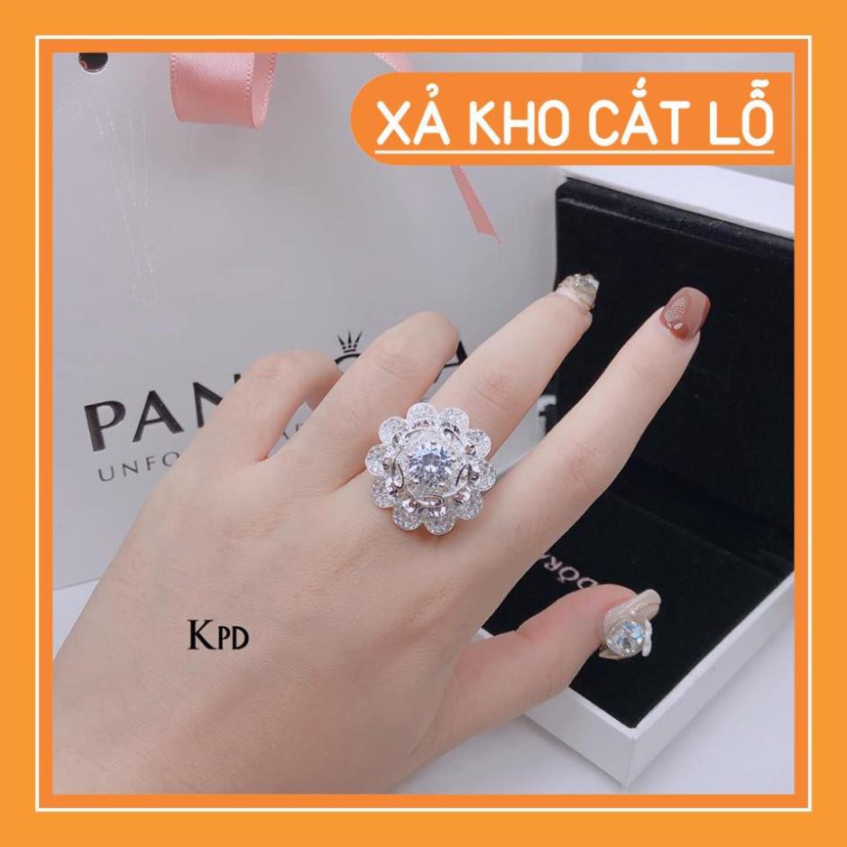 [XẢ HÀNG] Mall nhẫn nữ đài hoa chất nhất shopee bạc ý s99