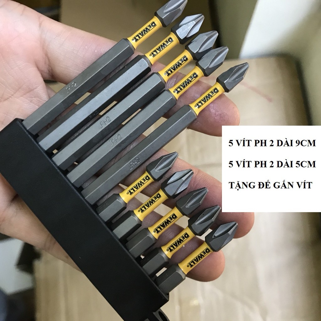 10 Mũi Vít Dewalt Hàng Nhập Mỹ Ph2 chính hãng