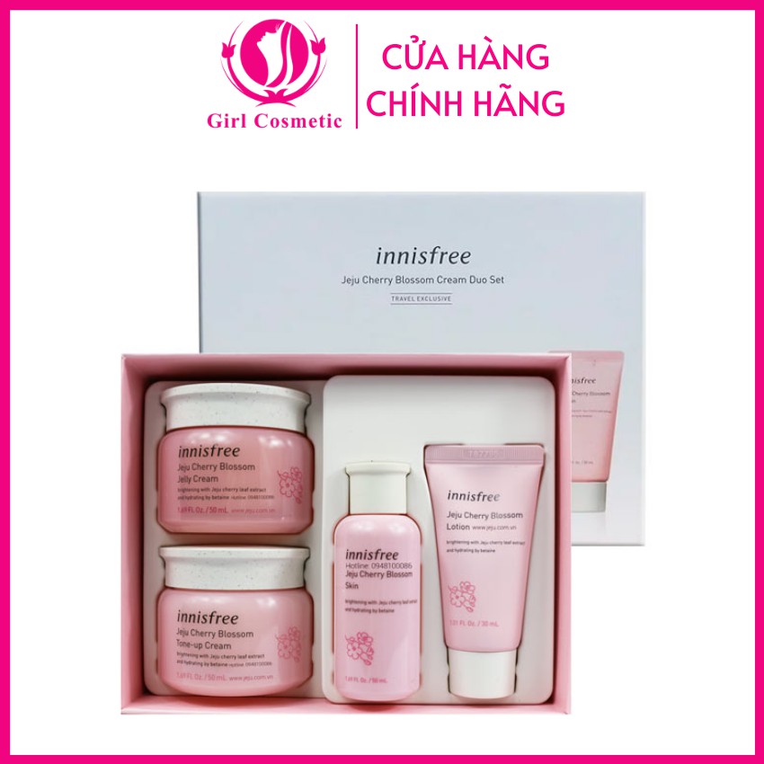 Set Dưỡng Da 4 món Innisfree Cherry Blossom Hoa Anh Đào