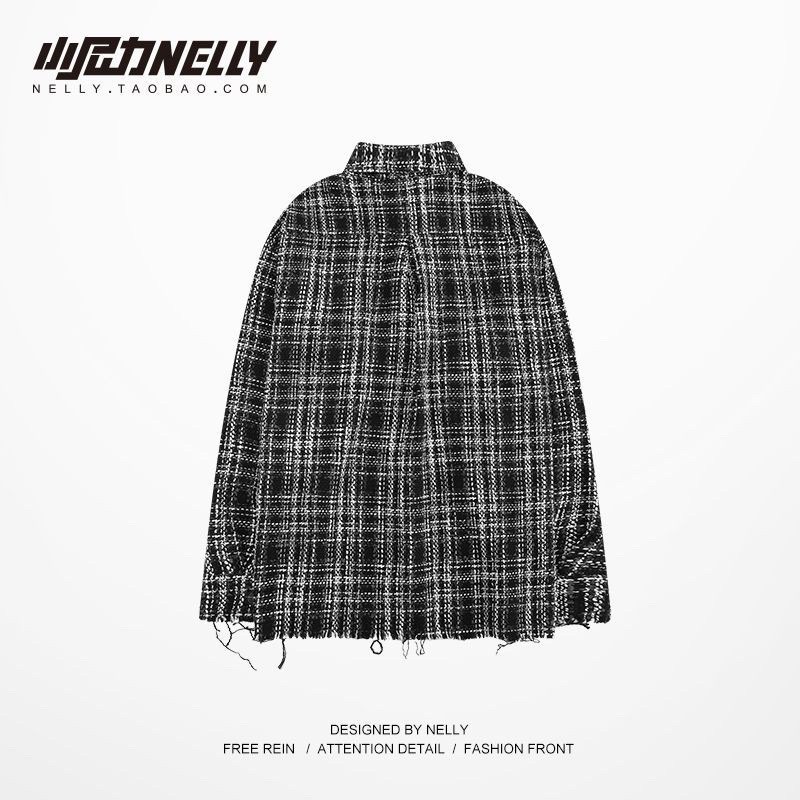 Áo sơ mi 3250 caro form rộng nelly heybig dài tay dành cho nam và nữ 79