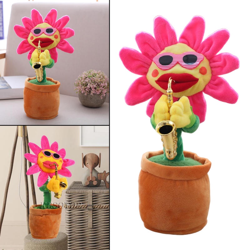 [Kesoto2] Búp Bê Nhồi Bông Biểu Diễn Nhảy Múa Có Nhạc Hình Tròn Màu Đỏ