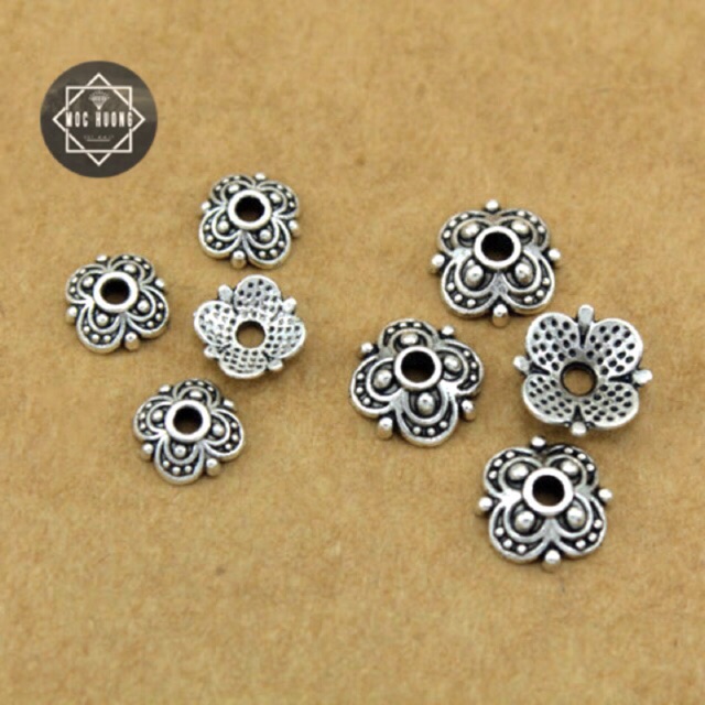 [S925] Charm bạc ốp cánh hoa - MH252