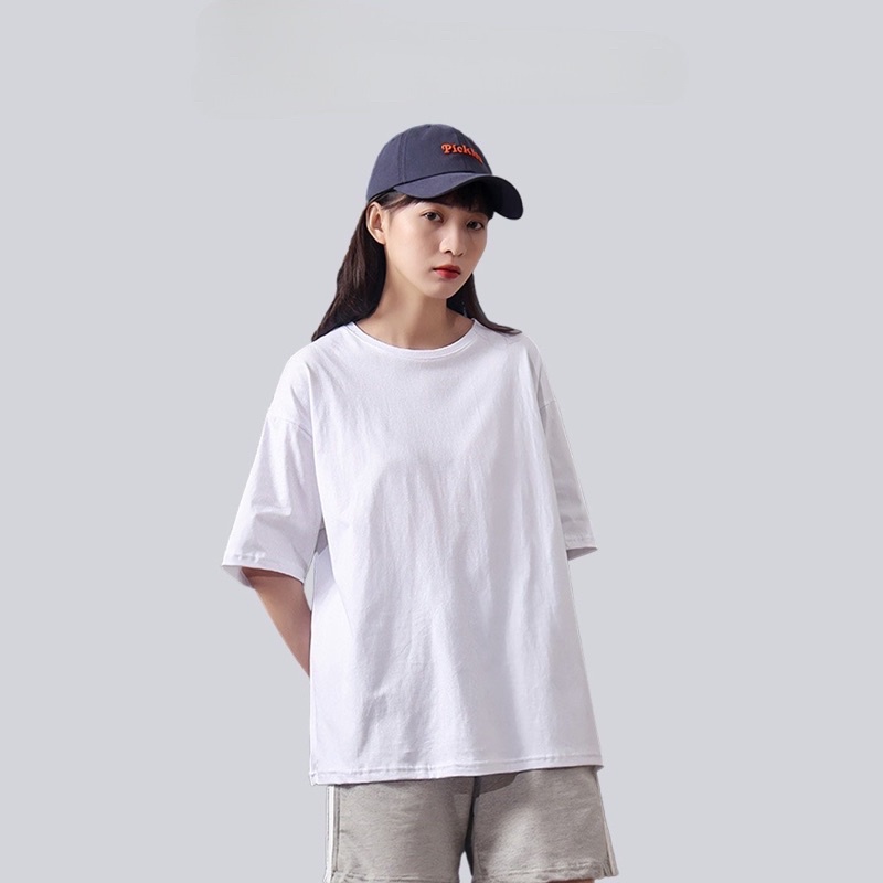 Áo thun unisex thời trang VA basic tee phông trơn nam nữ tay lỡ oversize form rộng