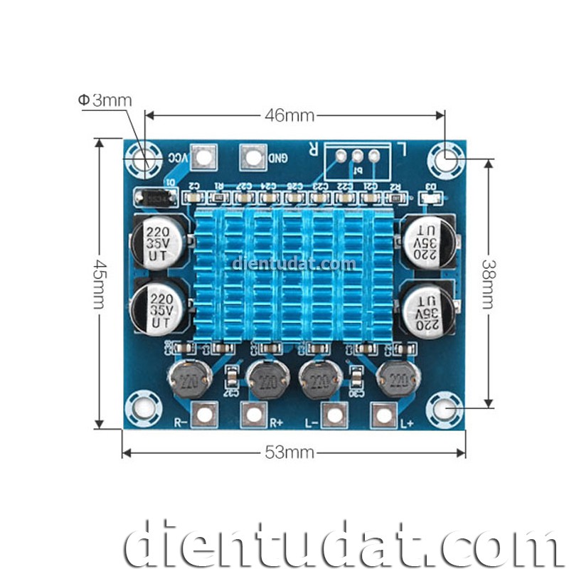 Mạch Khuếch Đại Âm Thanh 2*30W 12V/24V - A232