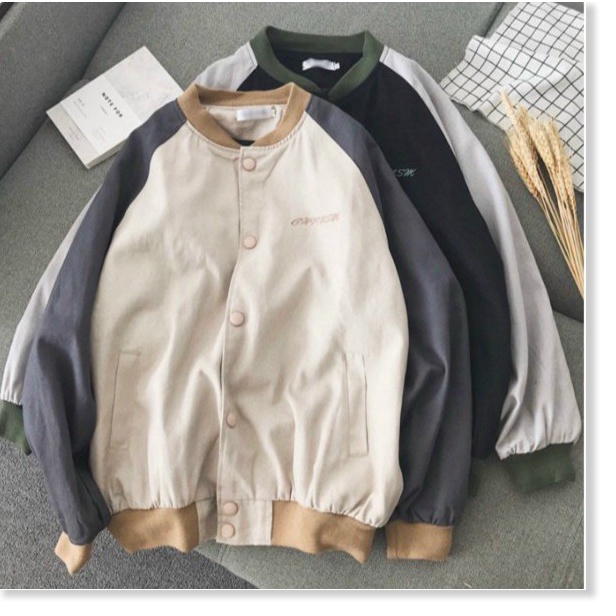 Áo Khoác Dù Nữ Bomber Phối Màu Siêu HOT