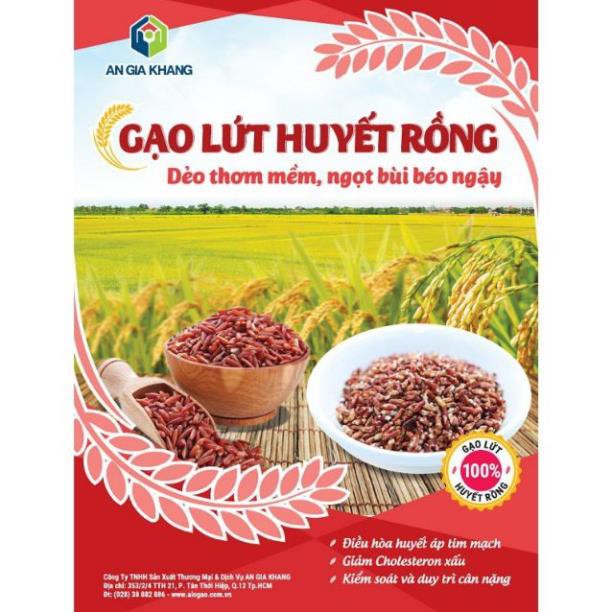 1kg gạo lứt huyết rồng 6 tháng vụ mới - Healthy