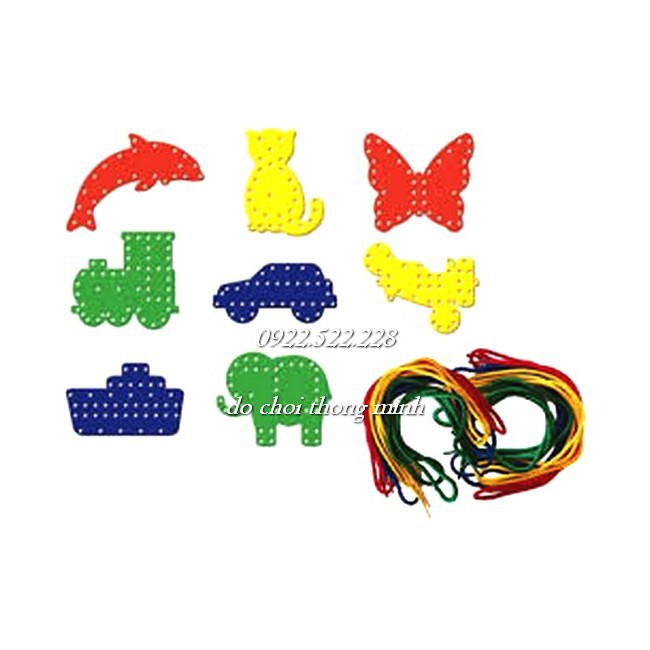 Combo 1 hình và 1 dây xâu luyện tay tập luồn dây theo lỗ