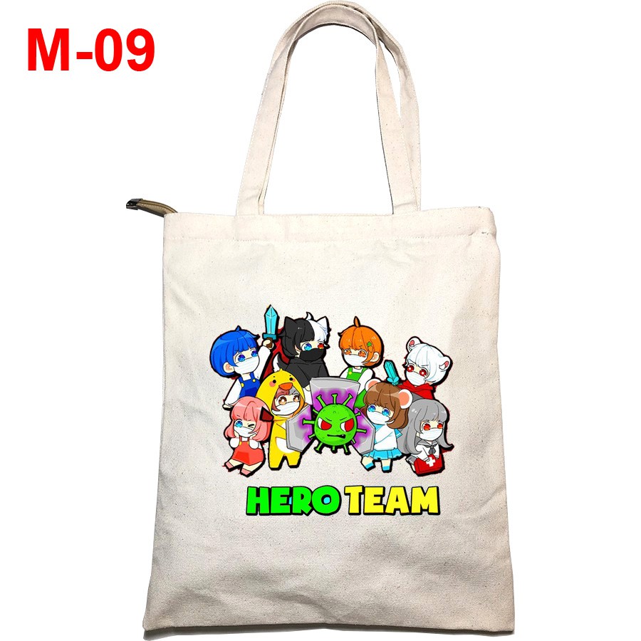 Túi Vải Bố Hero Team (nhiều mẫu)