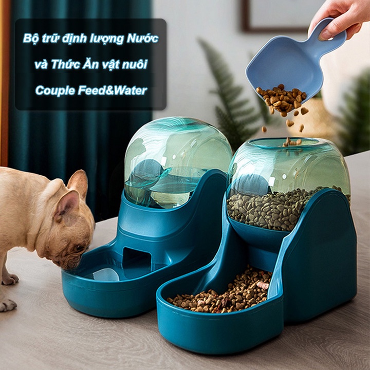 Bộ Khay đựng Nước và Thức Ăn vật nuôi Couple Feed&amp;Water