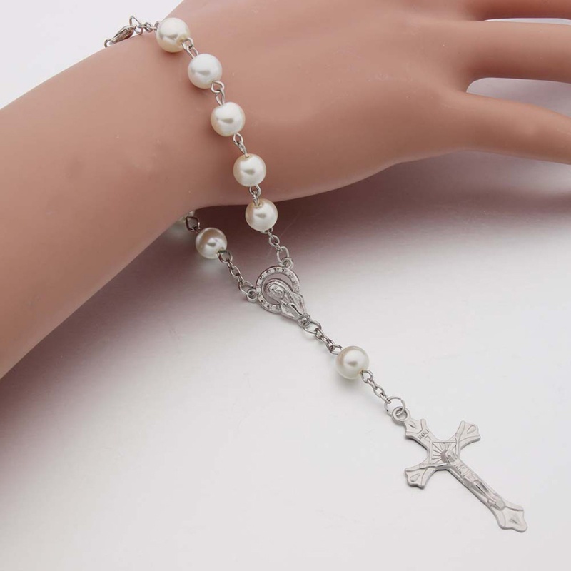 Set 2 vòng tay chuỗi hạt mặt thánh giá phong cách cổ điển sang trọng cho nam