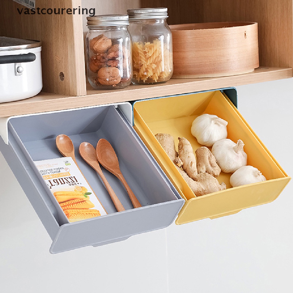 Ngăn Kéo Đựng Đồ Tự Dính Gắn Dưới Bàn Tiện Dụng