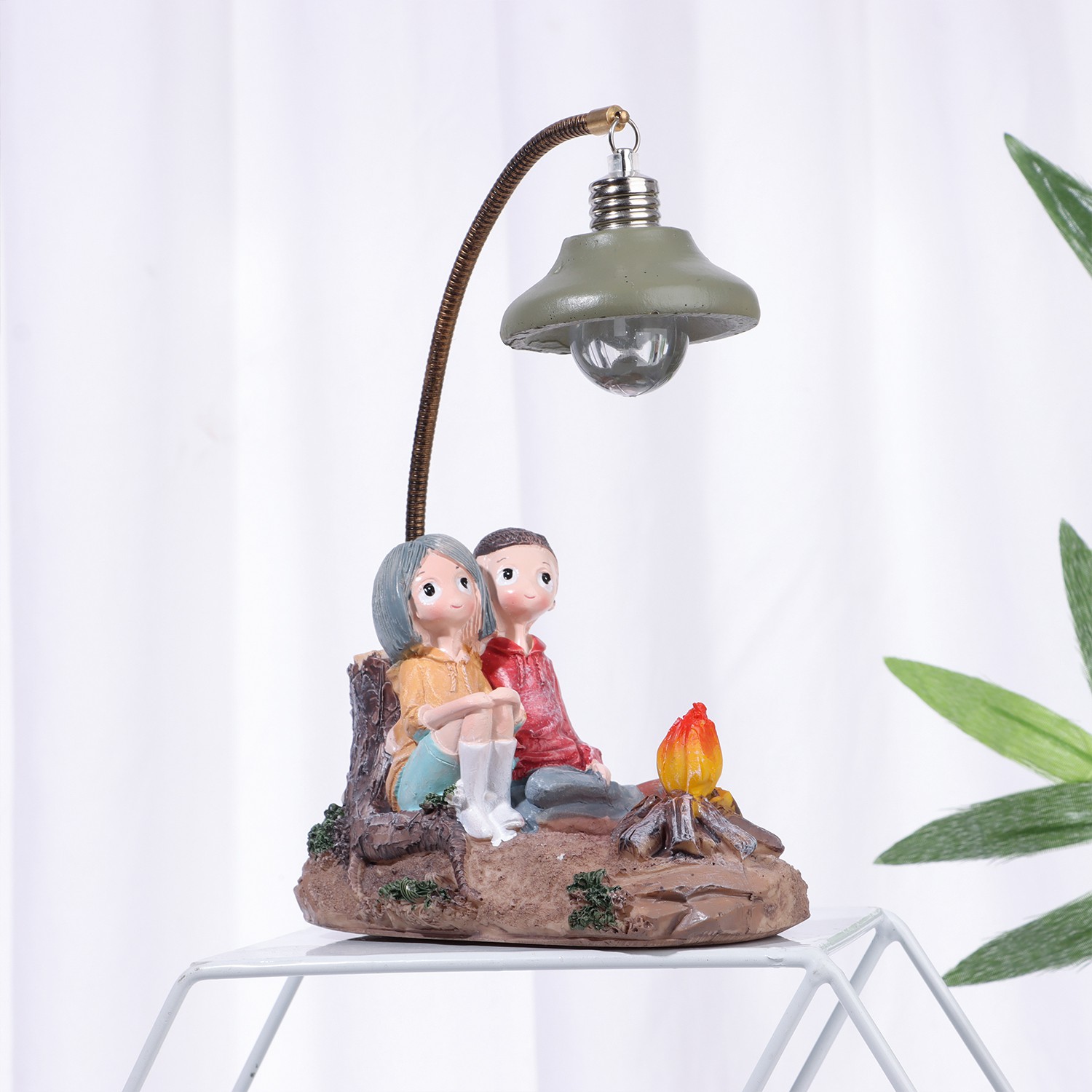 ☆YOLA☆ Mini Gifts Lamp Anniversary Day For Birthday Decorations Resin Couple Valentines Her Best Crafts Wedding