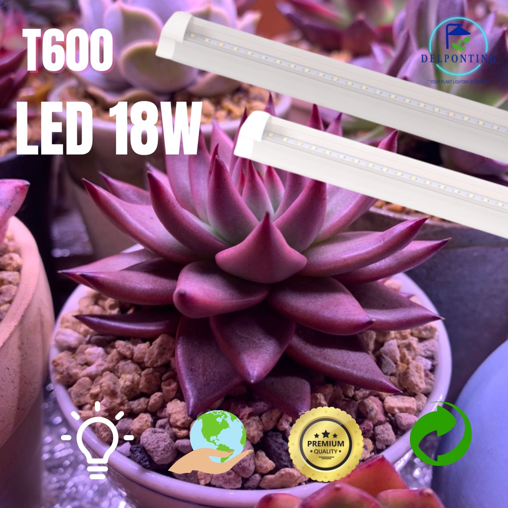 Đèn LED Kích Thích Tăng Trưởng Cho Cây Trồng DELPONTING T600 LED18WI, Đèn Quang Hợp Trồng Cây Trong Nhà