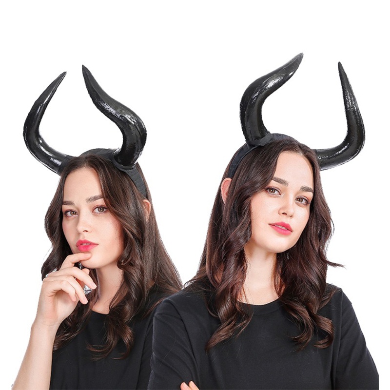 Băng Đô Sừng Trâu Chống Trượt Hóa Trang Halloween
