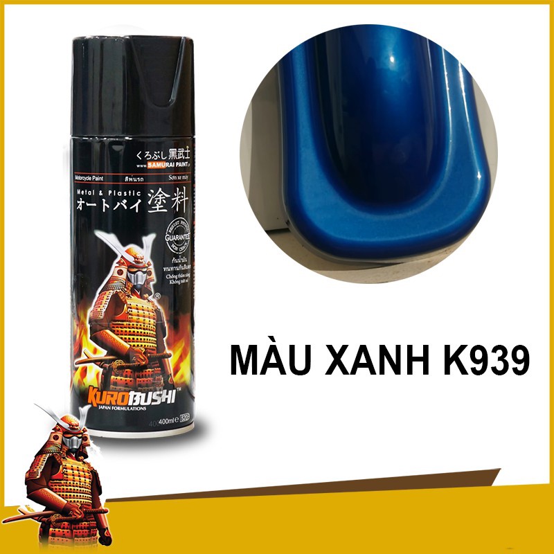 Chai Sơn Samurai K939 Màu Xanh Sáng - Sơn Chính Hãng