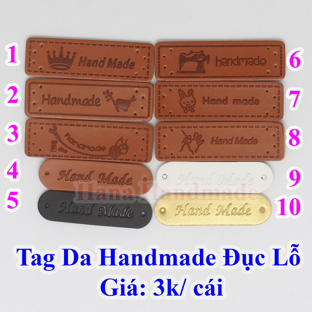 Tag da Handmade đục lỗ 4k/ cái