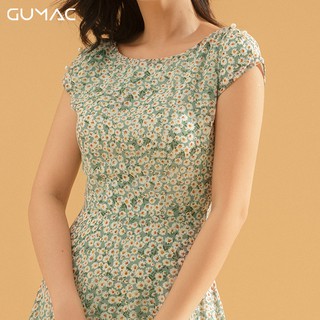 Đầm hoa vai nhún DA760 GUMAC