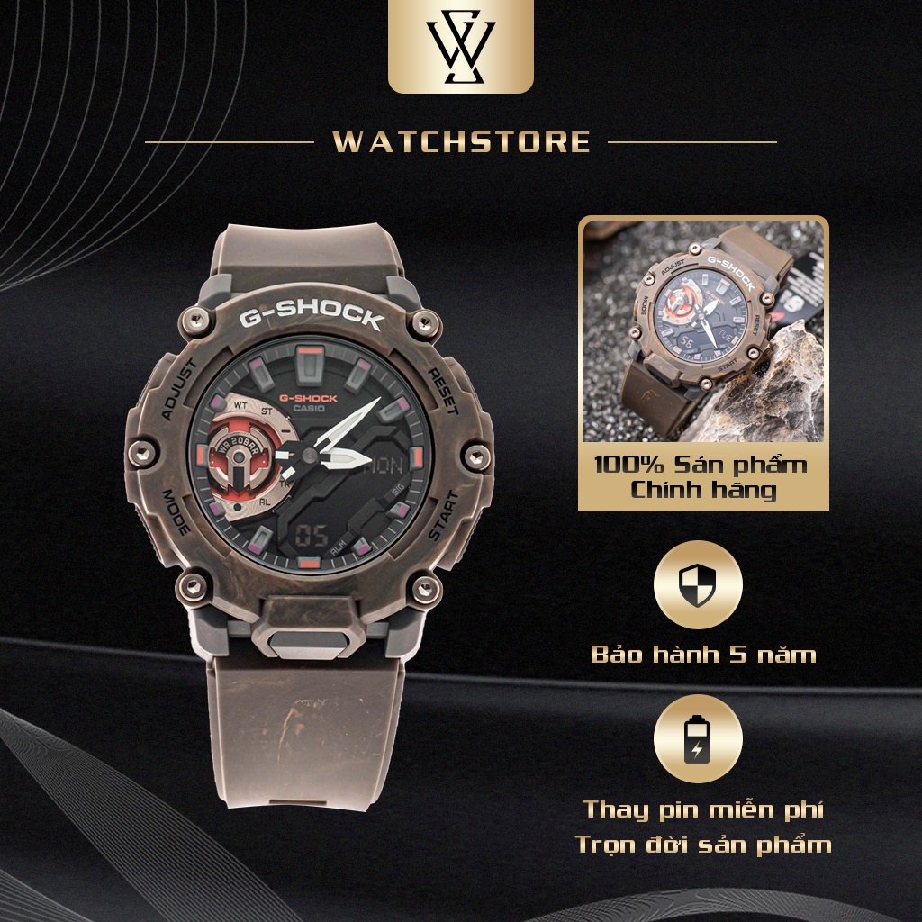 Đồng Hồ Nam Casio G-Shock WATCHSTORE GA-2200MFR-5A Mặt Kính Khoáng 47mm, Vỏ Và Dây Nhựa Bền Bỉ