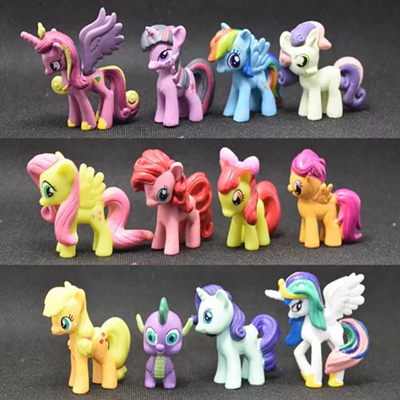 Set 12 ngựa pony nhựa