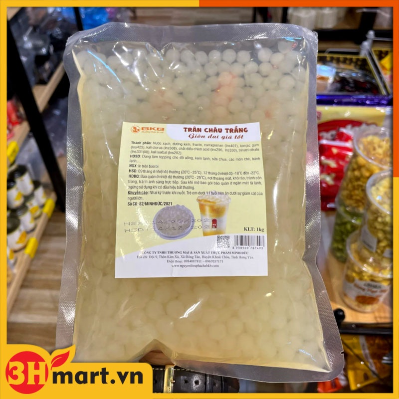 Trân châu 3Q BKB trắng 1kg